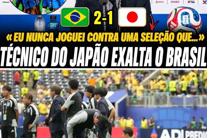 O técnico da seleção japonesa demonstrou grande respeito e admiração pelas táticas do Brasil após a decepcionante derrota.