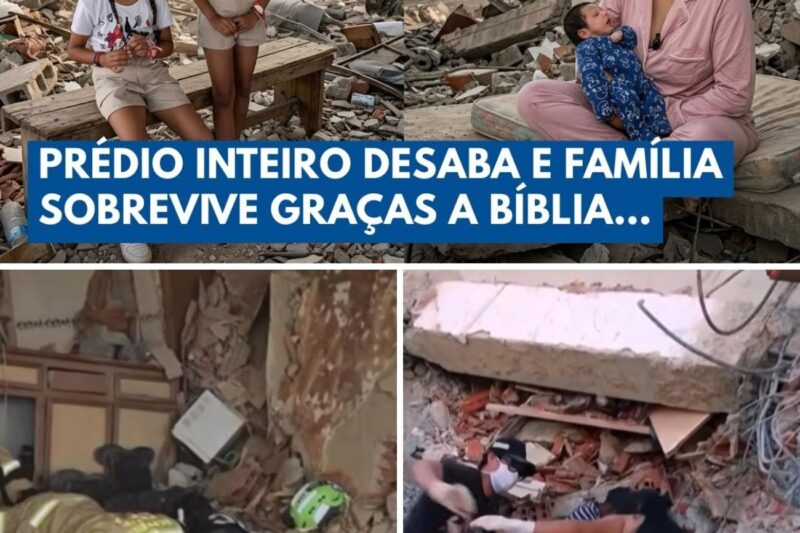 “EU GRITEI COM TODAS AS MINHAS FORÇAS PARA NOS ACHAREM! Mãe e bebê recém-nascido ficam mais de 30 horas soterrados após desabamento de edifício de 20 andares na Venezuela e história de sobrevivência graças a uma Bíblia emociona o mundo.”