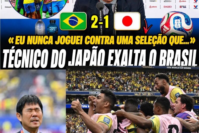O respeito dos Samurais: Após a queda, técnico do Japão reverencia a Seleção Brasileira