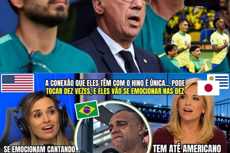 O Espetáculo Antes da Bola Rolar: Americanos Ficam Fascinados Com a Beleza do Hino Nacional Brasileiro e Tentam Aprender a Letra