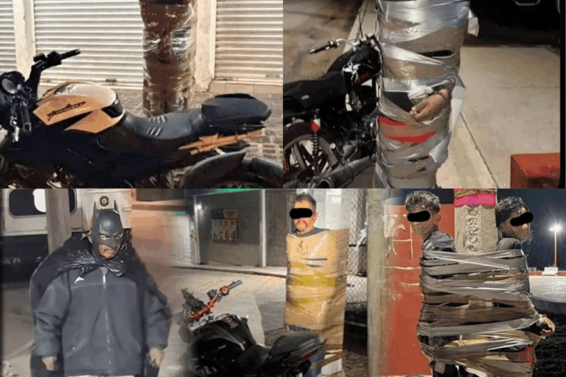 O VIGILANTE DE MÁSCARA E FITA ADESIVA: Quem é o “Moto Batman” que está aterrorizando os ladrões no México?